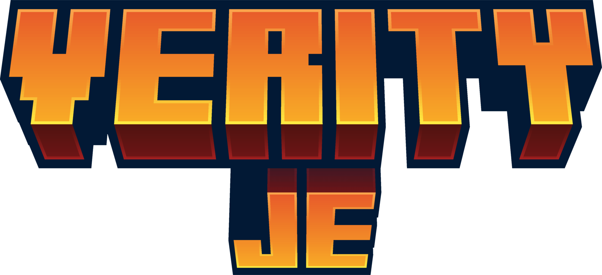 Verity Mod for Minecraft pixel title logo